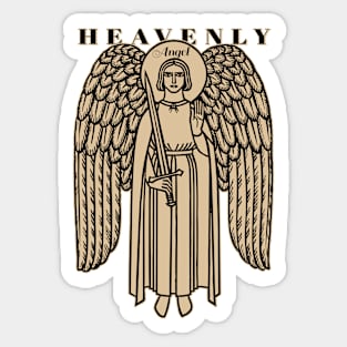 Vintage Earth and Heaven Angel Sticker